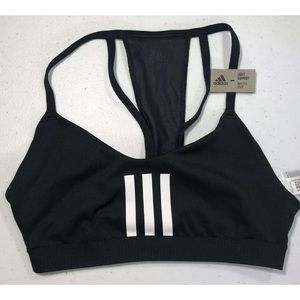Adidas Women's All Me 3-Stripes Mesh Bra Black Size XS - FT1871  Sports Bra